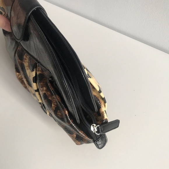 COPY - NWOT Aldo Black Brown Leopard Large Clutch Bag - Picture 7 of 15